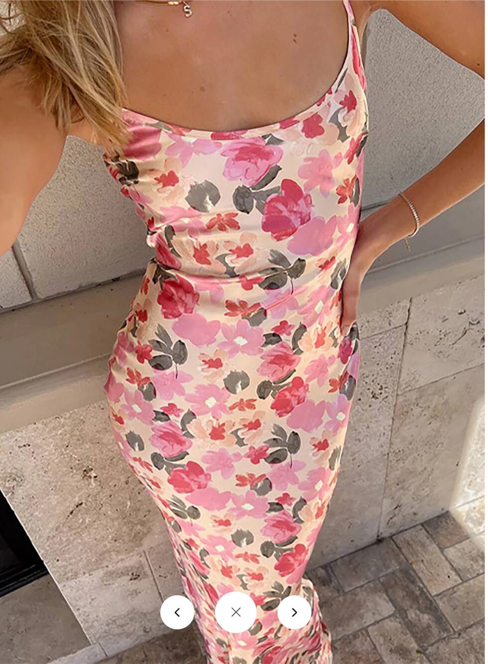 NWT Commense Romantic Floral Cami Long Dress Sz M